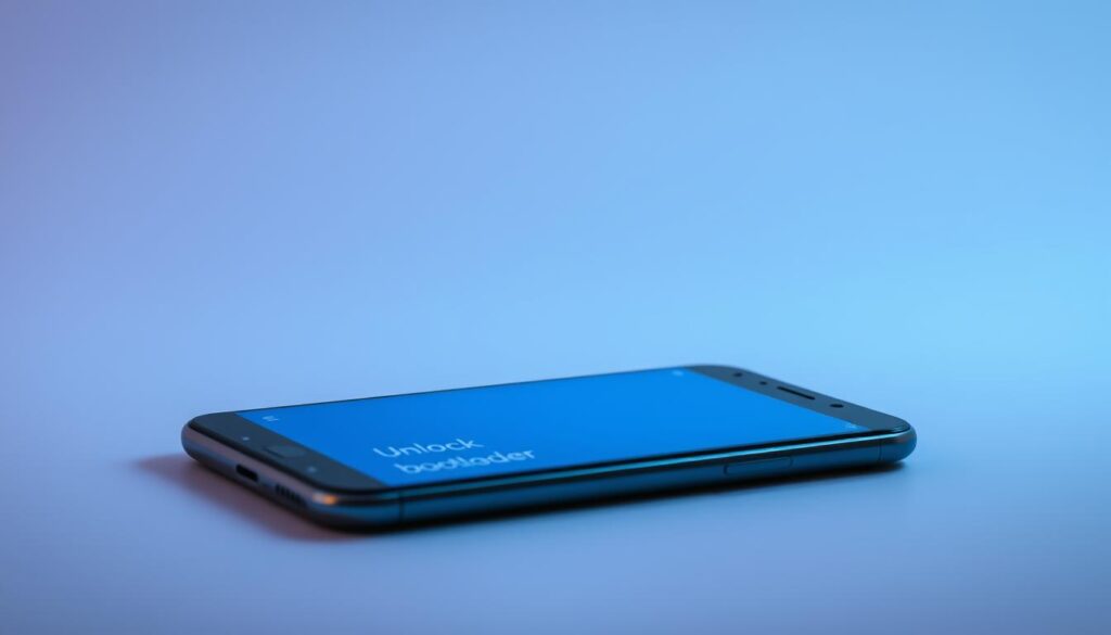 A sleek, high-tech smartphone display showcasing the "unlock bootloader" option, bathed in a soft, ambient glow. The screen is crisp and vibrant, with clean lines and a minimalist aesthetic. The background is a muted, neutral tone, allowing the smartphone to take center stage. The composition is balanced, with the display occupying the foreground, while subtle reflections and shadows add depth and dimensionality to the scene. The overall mood is one of thoughtful contemplation, inviting the viewer to consider the potential benefits and risks of unlocking the device's bootloader. A sleek, high-tech smartphone display showcasing the "unlock bootloader" option, bathed in a soft, ambient glow. The screen is crisp and vibrant, with clean lines and a minimalist aesthetic. The background is a muted, neutral tone, allowing the smartphone to take center stage. The composition is balanced, with the display occupying the foreground, while subtle reflections and shadows add depth and dimensionality to the scene. The overall mood is one of thoughtful contemplation, inviting the viewer to consider the potential benefits and risks of unlocking the device's bootloader.